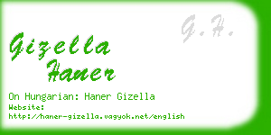 gizella haner business card